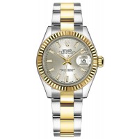 Rolex Lady-Datejust 28 Silver Dial Oyster Bracelet Watch 279173-SLVSO